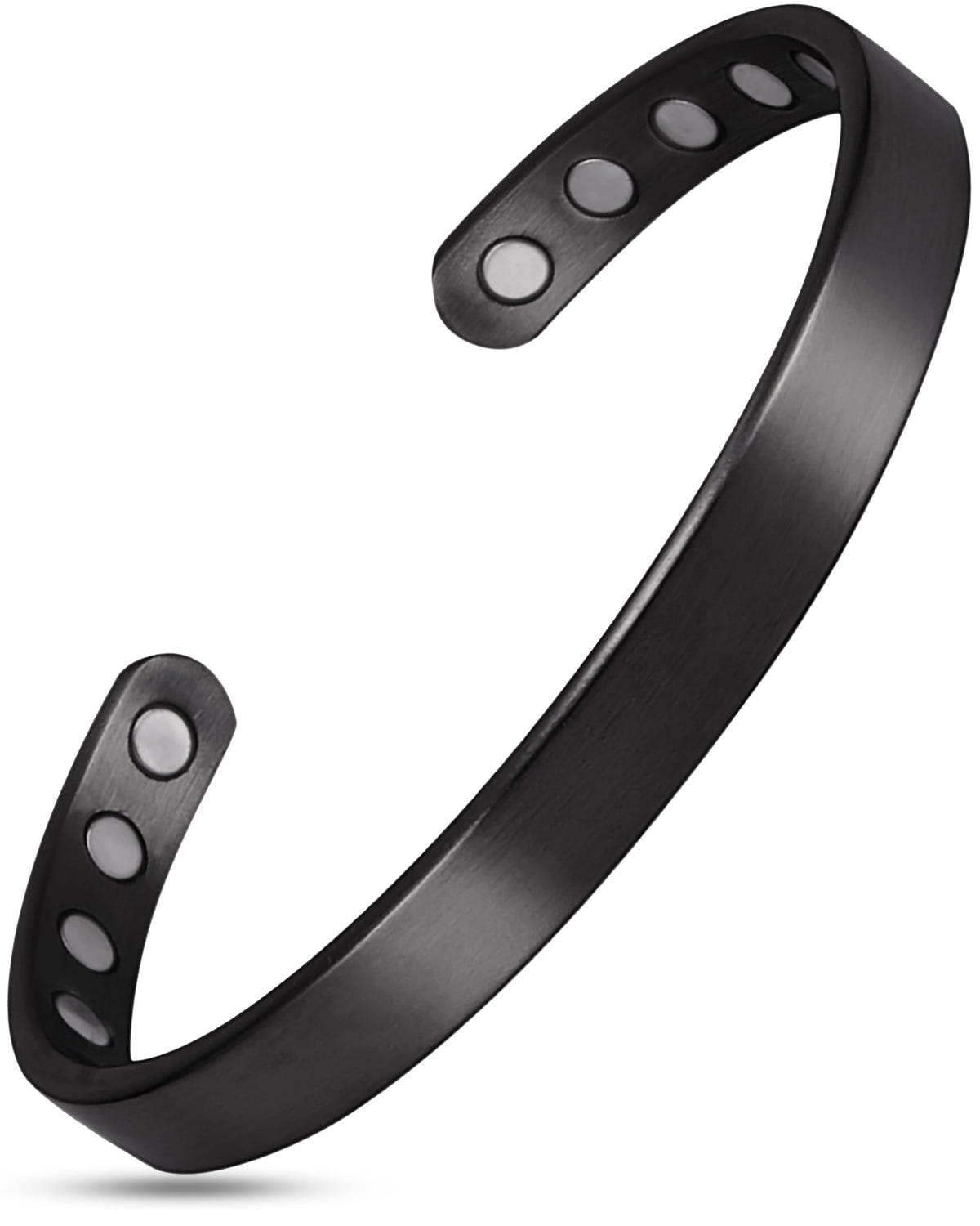 Men’s Magnetic Bracelet Cuff (Brushed Black)