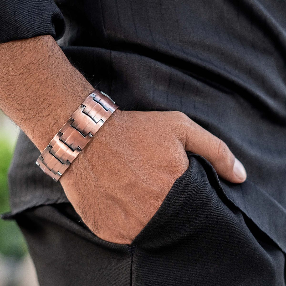 3x Strength Copper Magnetic Bracelet for Men (Legacy)