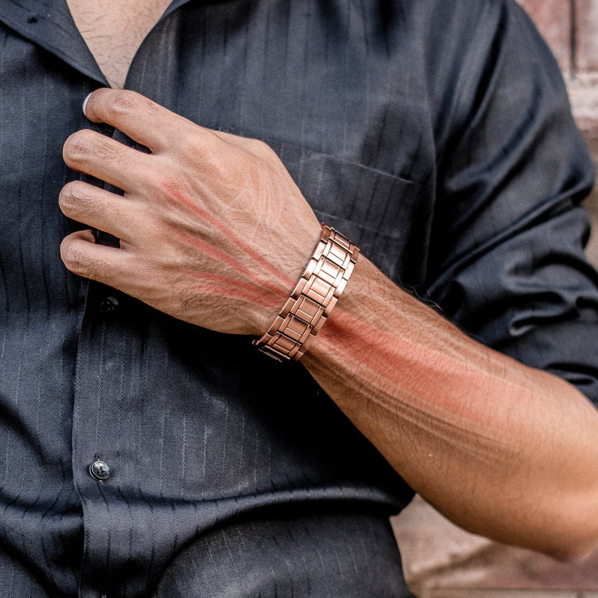 Magnetic Bracelet 3x Strength Copper Magnetic Bracelet for Men (Stealth) MagnetRX