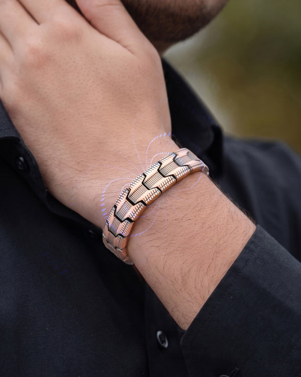 EllipseMAX Magnetic Copper Bracelet for Men (Tire)