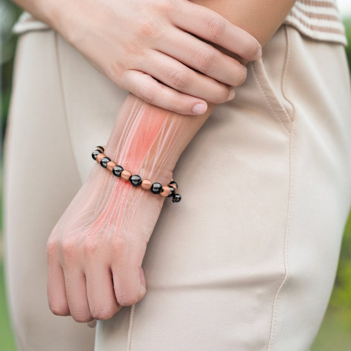 Magnetic Bracelet MAX Strength Magnetic Copper & Hematite Bracelet (Single Row) MagnetRX