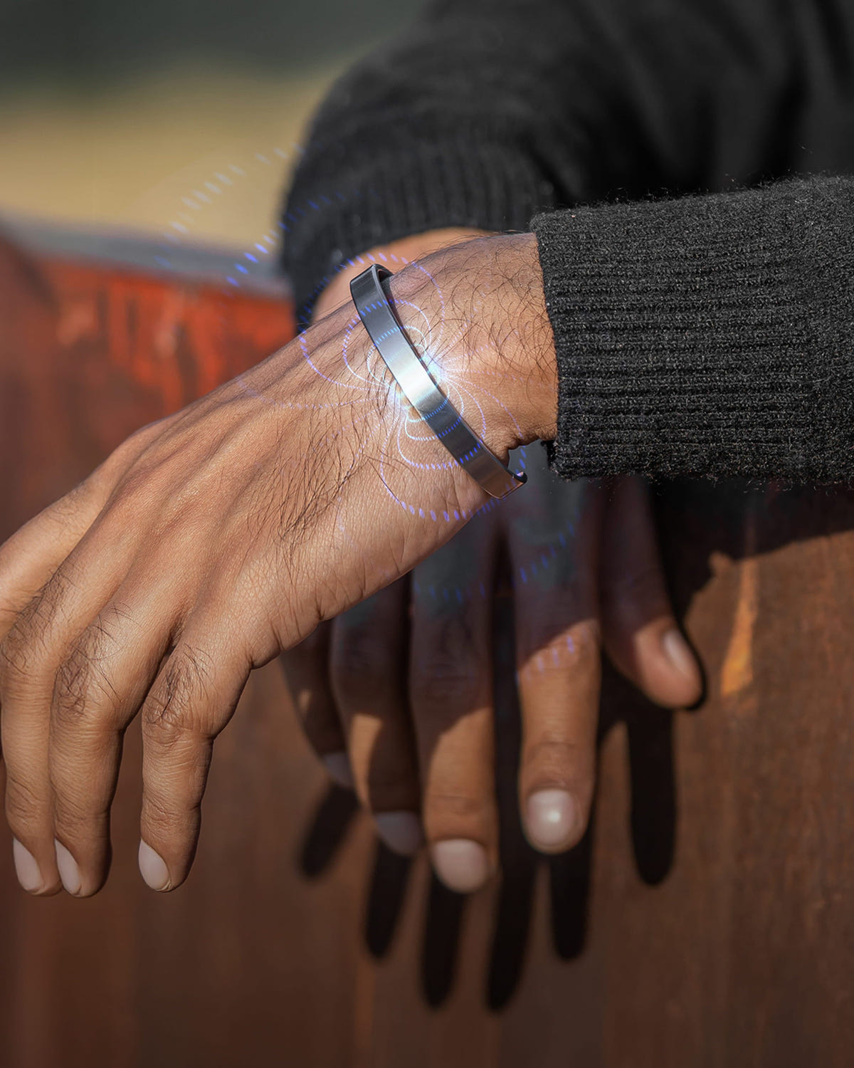 Magnetic Bracelet Men’s Magnetic Bracelet Cuff (Brushed Silver) MagnetRX