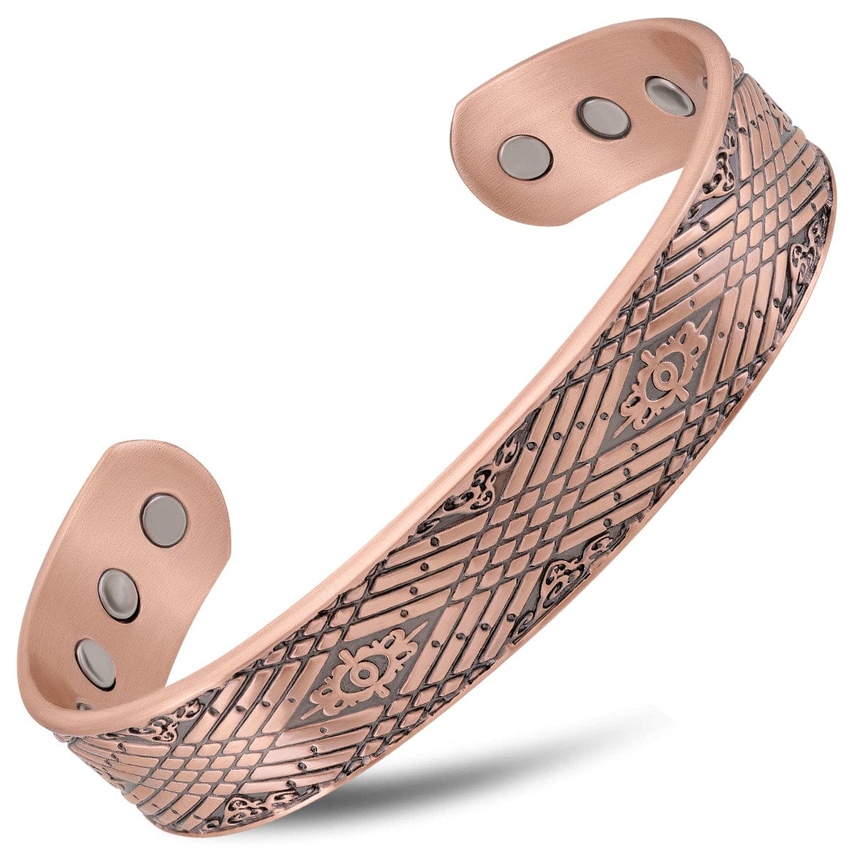 Magnetic Bracelet Stamped Celtic Mist Magnetic Copper Bracelet Cuff for Men MagnetRX