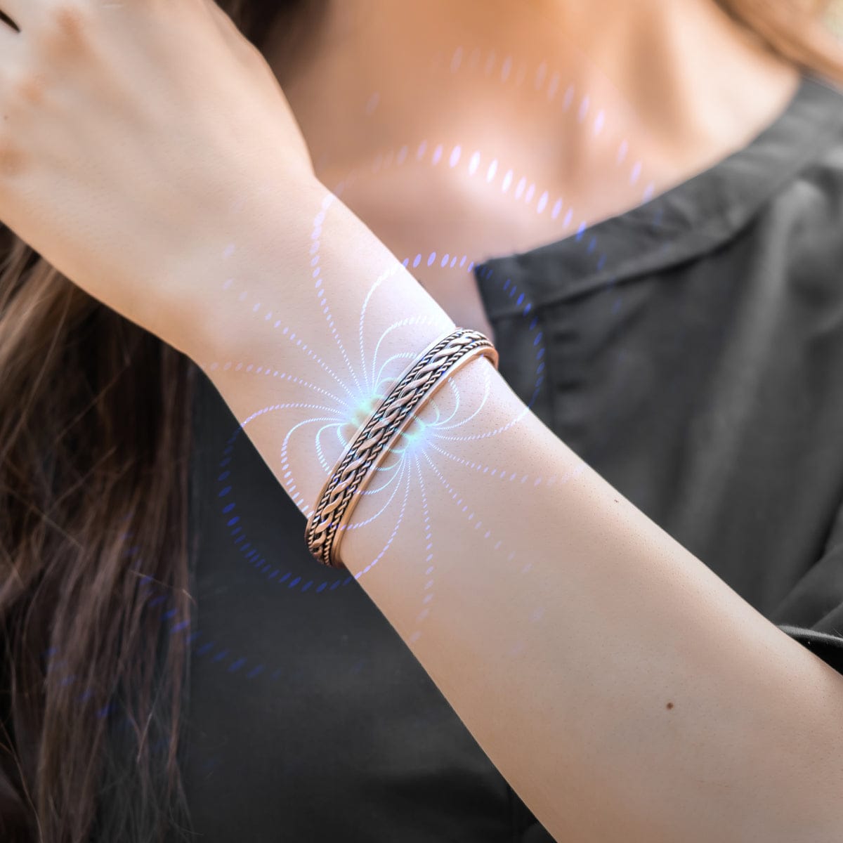 Magnetic Bracelet Women’s Inlay Copper Wire Magnetic Therapy Bracelet Bangle MagnetRX