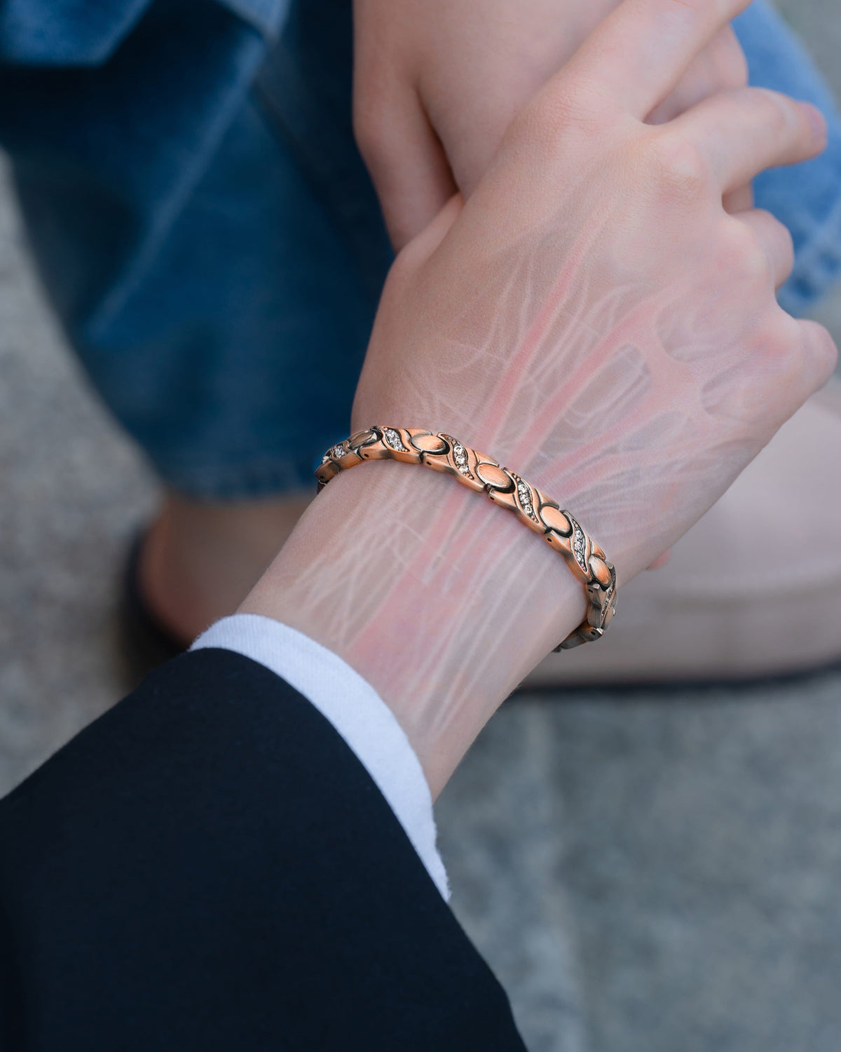 Magnetic Bracelet Women’s Ultra Strength Pure Copper Magnetic Bracelet (Crystal XO) MagnetRX