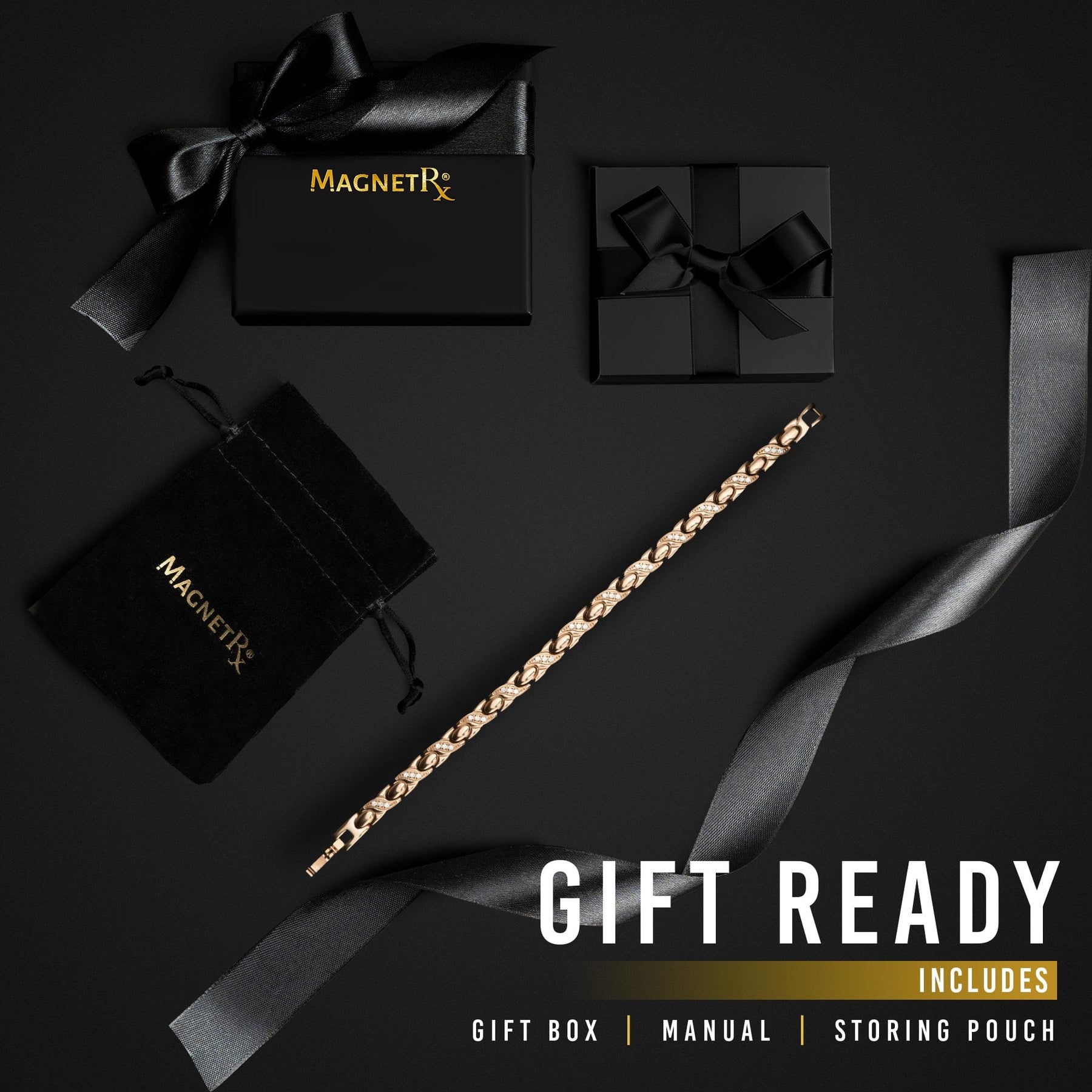 Women’s Ultra Strength Pure Copper Magnetic Bracelet (Crystal XO)