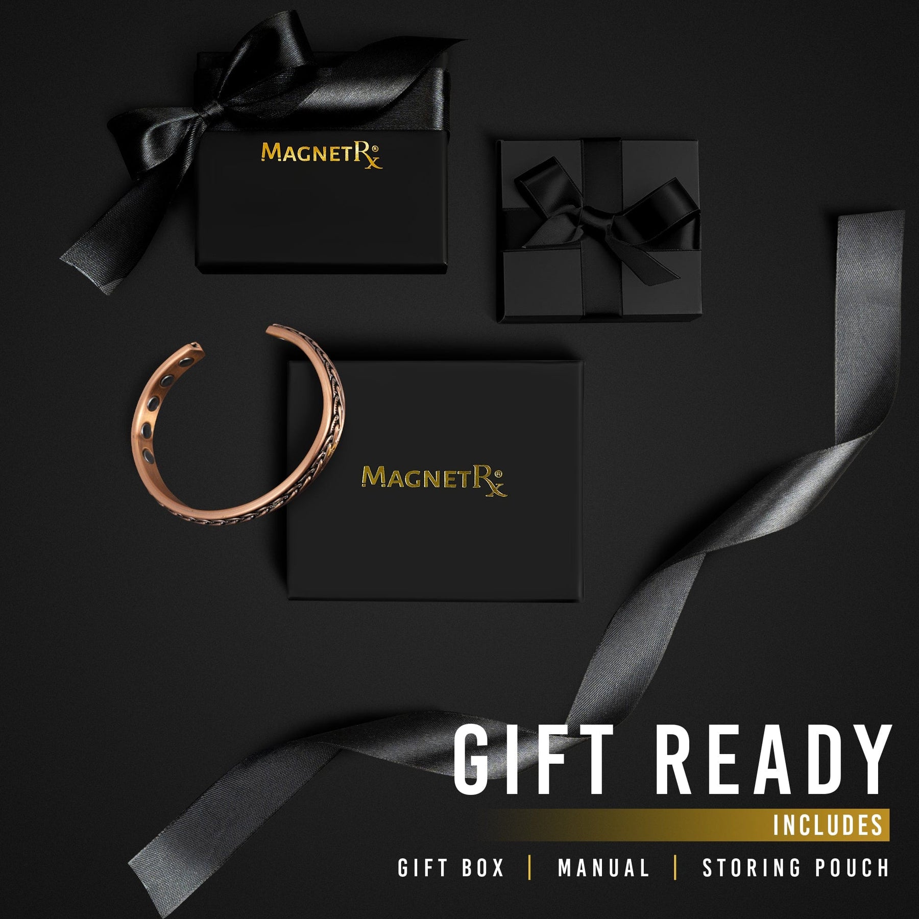 Woven Inlay Copper Magnetic Therapy Bracelet Bangle for Men & Women