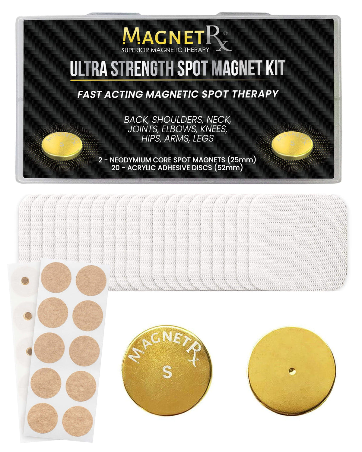 Magnetic Bundles Complete Spot Therapy Set – Small Patches & Large Spot Magnet Kit MagnetRX