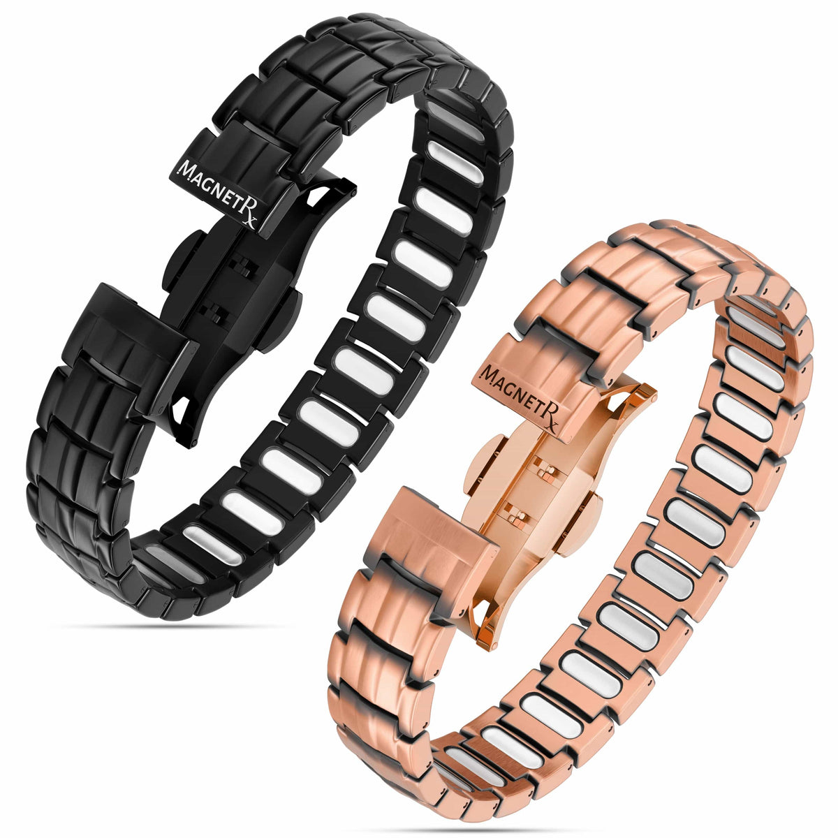 Men’s EllipseMAX Magnetic Bracelet Duo – Copper & Black