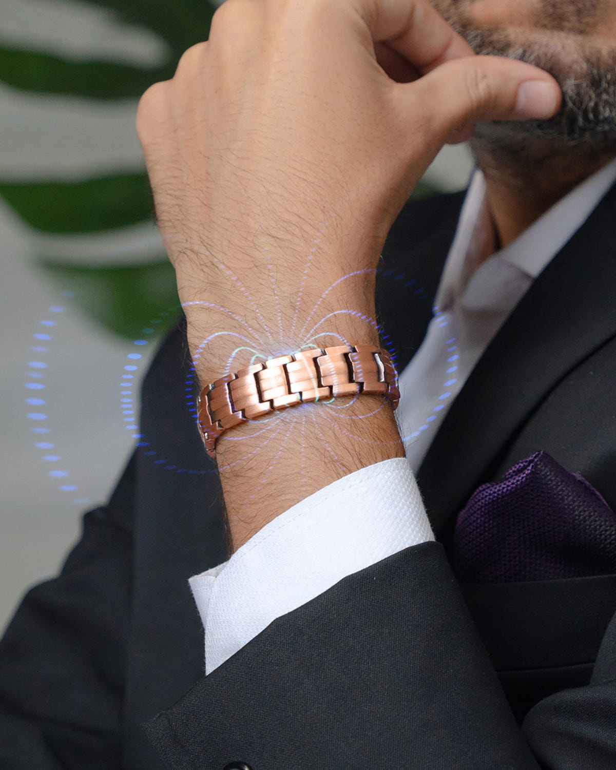 Magnetic Bundles Men’s EllipseMAX Magnetic Bracelet Duo – Copper & Black MagnetRX