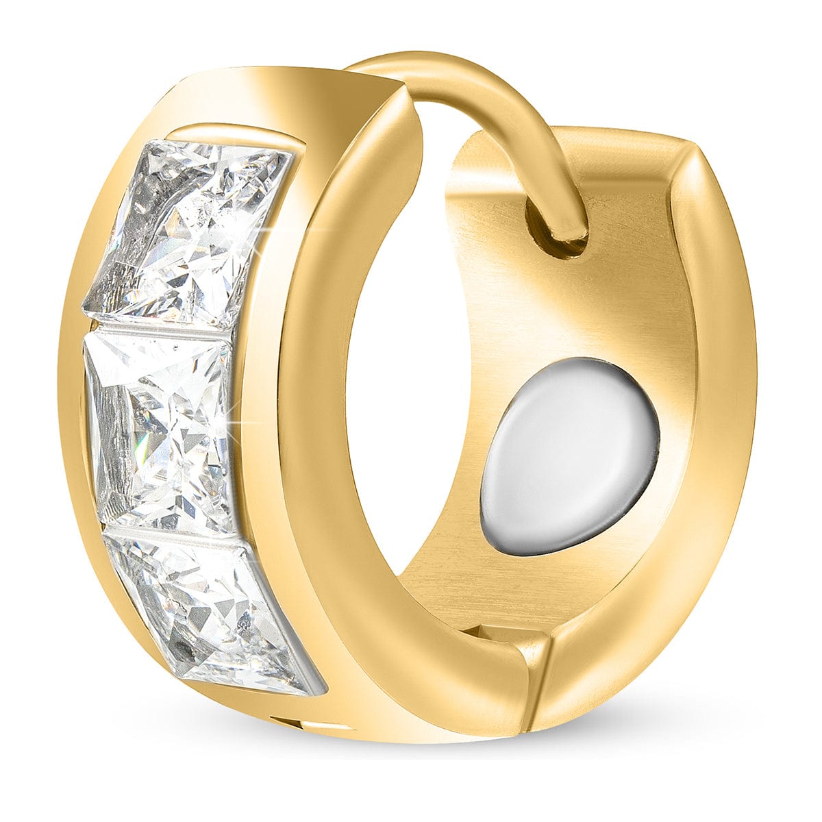 Crystal Magnetic Therapy Earrings for Women (Gold)