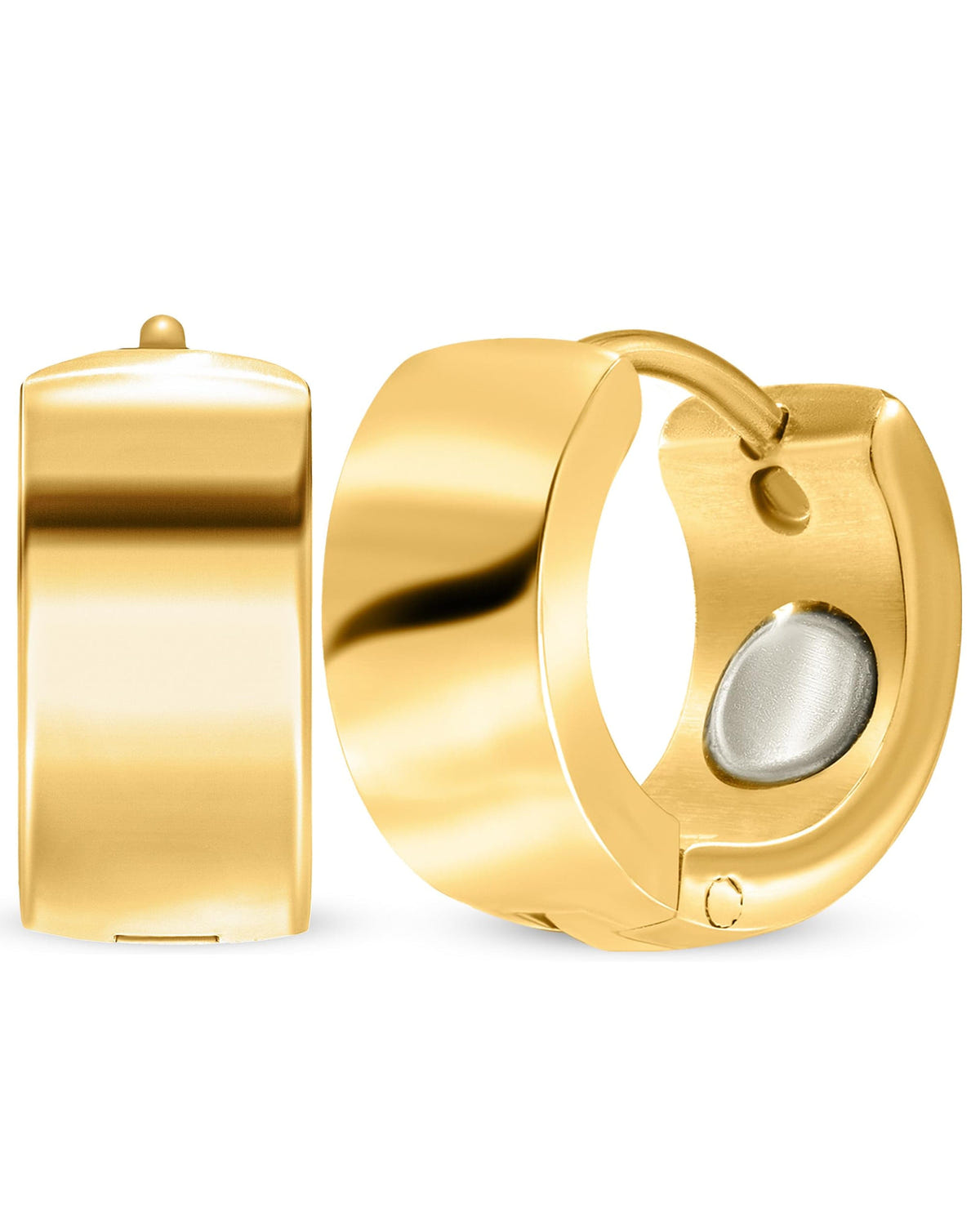 Magnetic Earrings Polished Magnetic Therapy Earrings for Women (Gold) MagnetRX