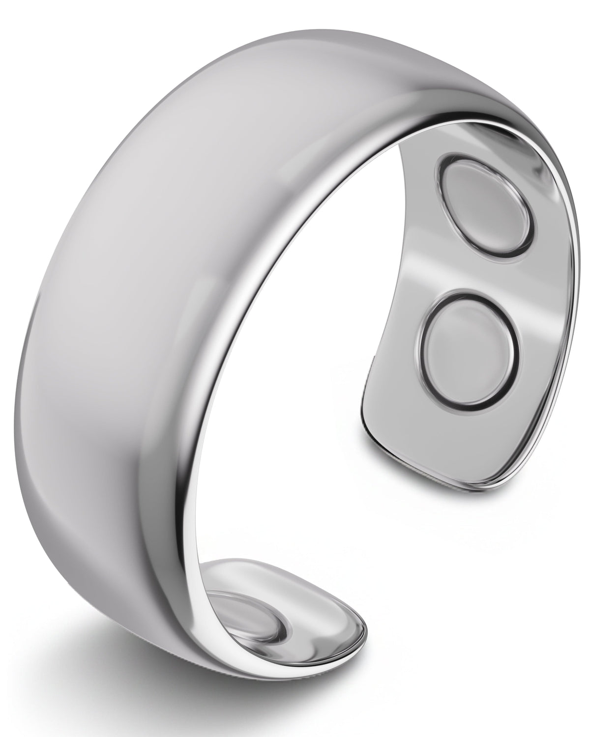 Magnetic Ring Magnetic Therapy Ring (Polished Silver) MagnetRX