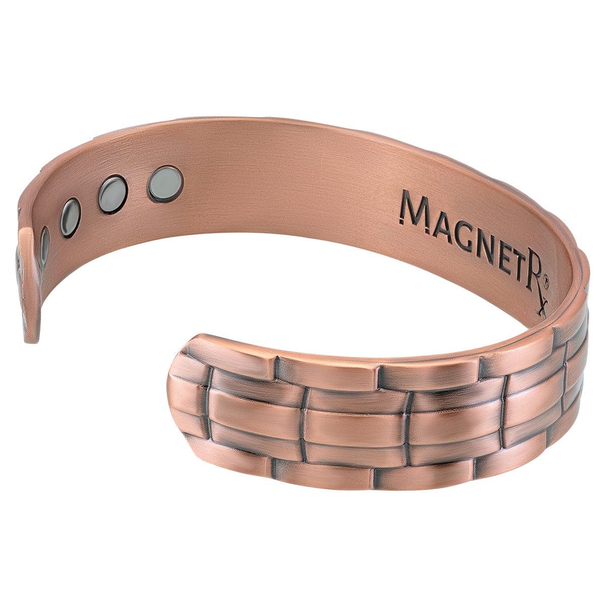Stamped Chain Magnetic Copper Bracelet Cuff for Men