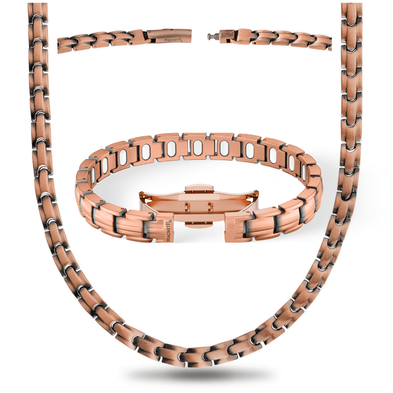 Magnetic Women’s Copper Power Set – EllipseMAX Bracelet + Necklace MagnetRX