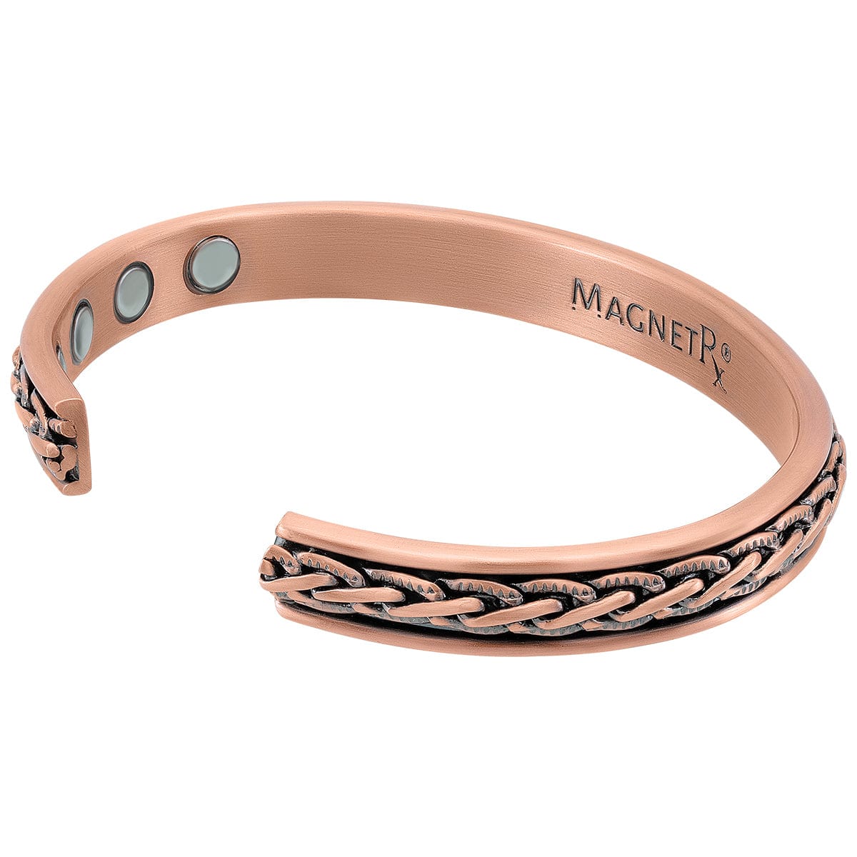 Woven Inlay Copper Magnetic Therapy Bracelet Bangle for Men & Women