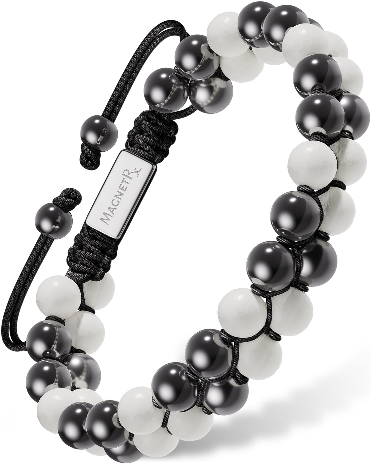 Magnetic Hematite & Moonstone Beaded Bracelet for Women