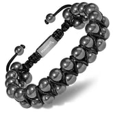 High Power Magnetic Hematite Bracelet Double Row