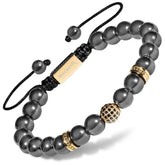 High Power Magnetic Hematite Bracelet Gold Zeus