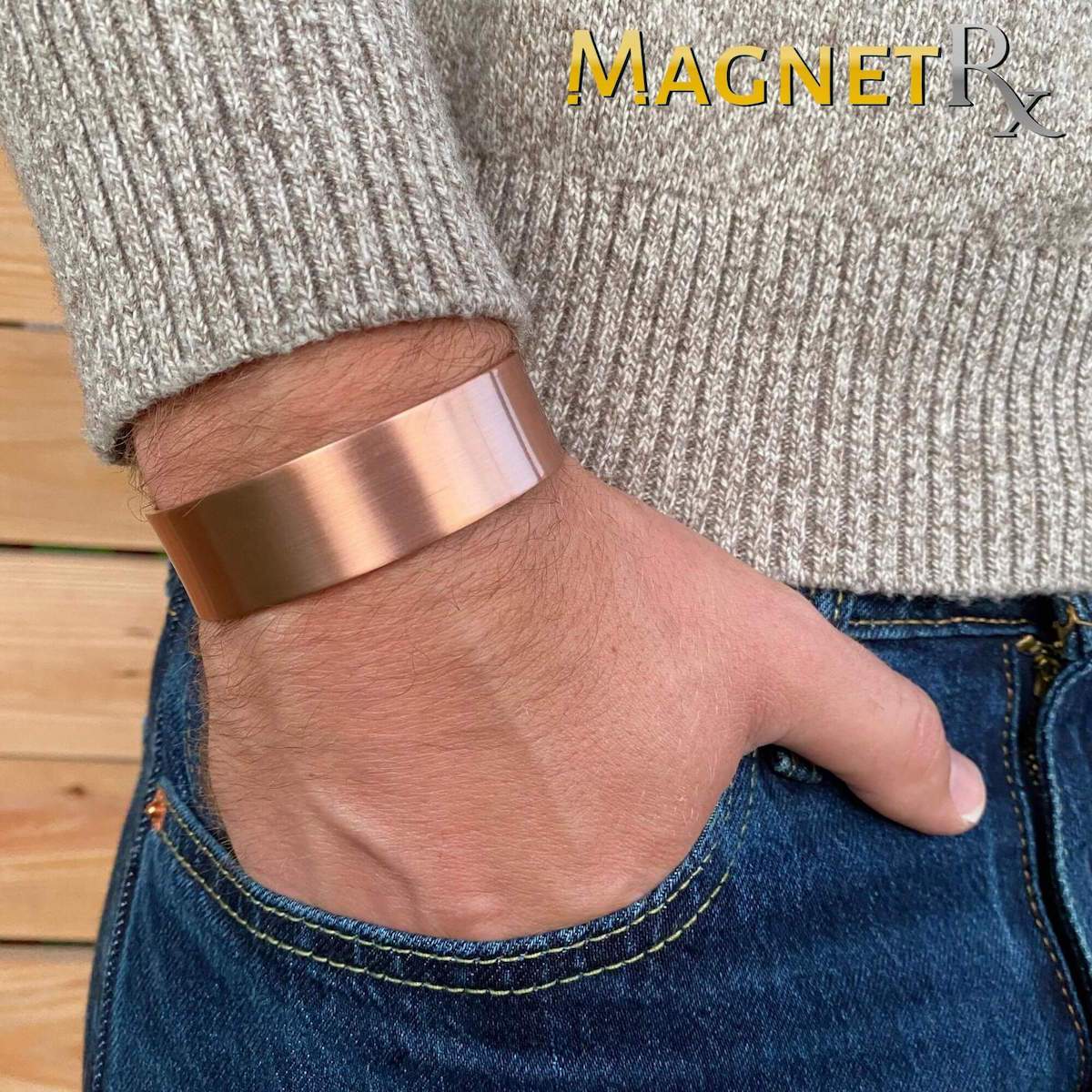 Mega Strength Magnetic Therapy Bracelet Wide Copper Cuff