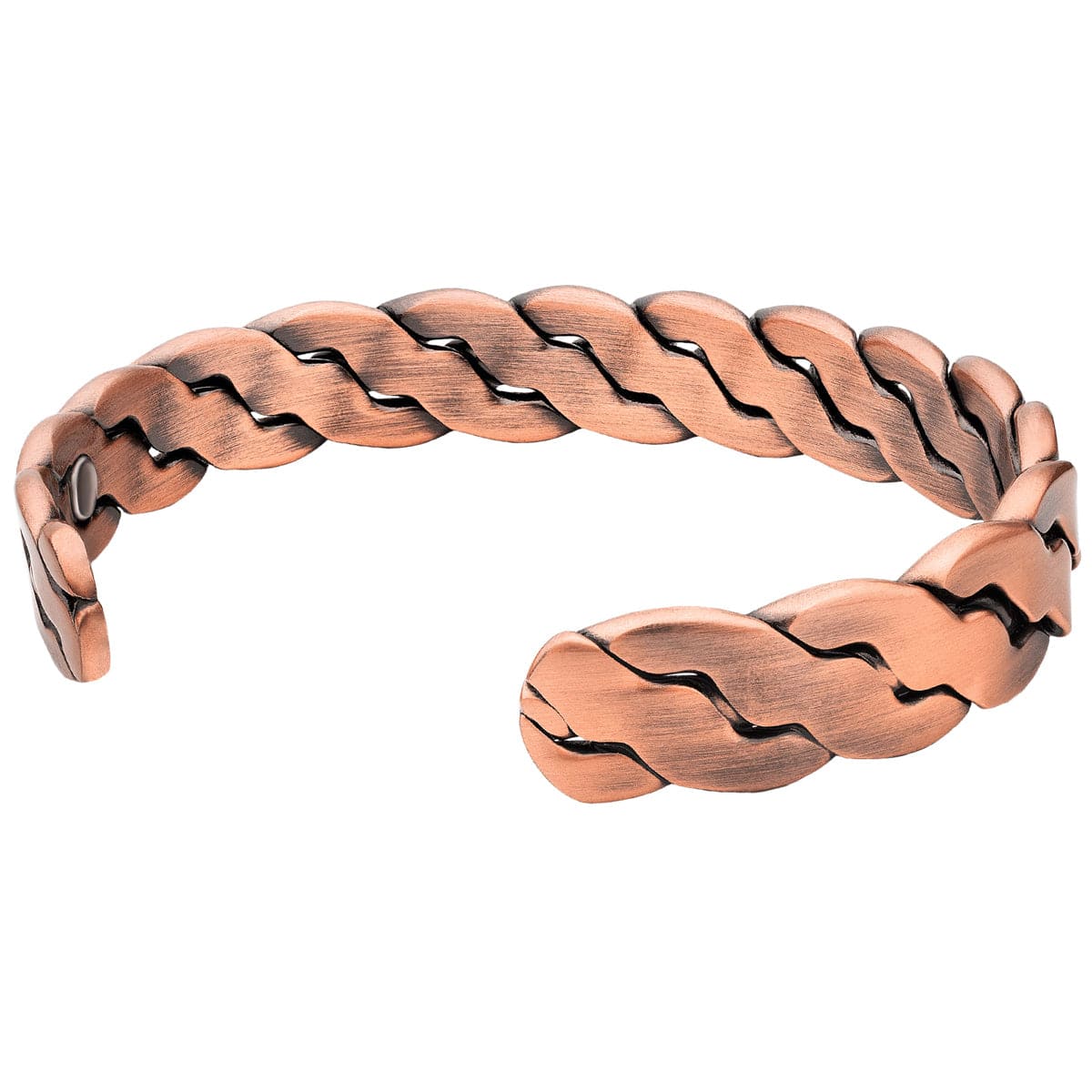 Rugged Twist Copper Magnetic Therapy Bracelet Bangle