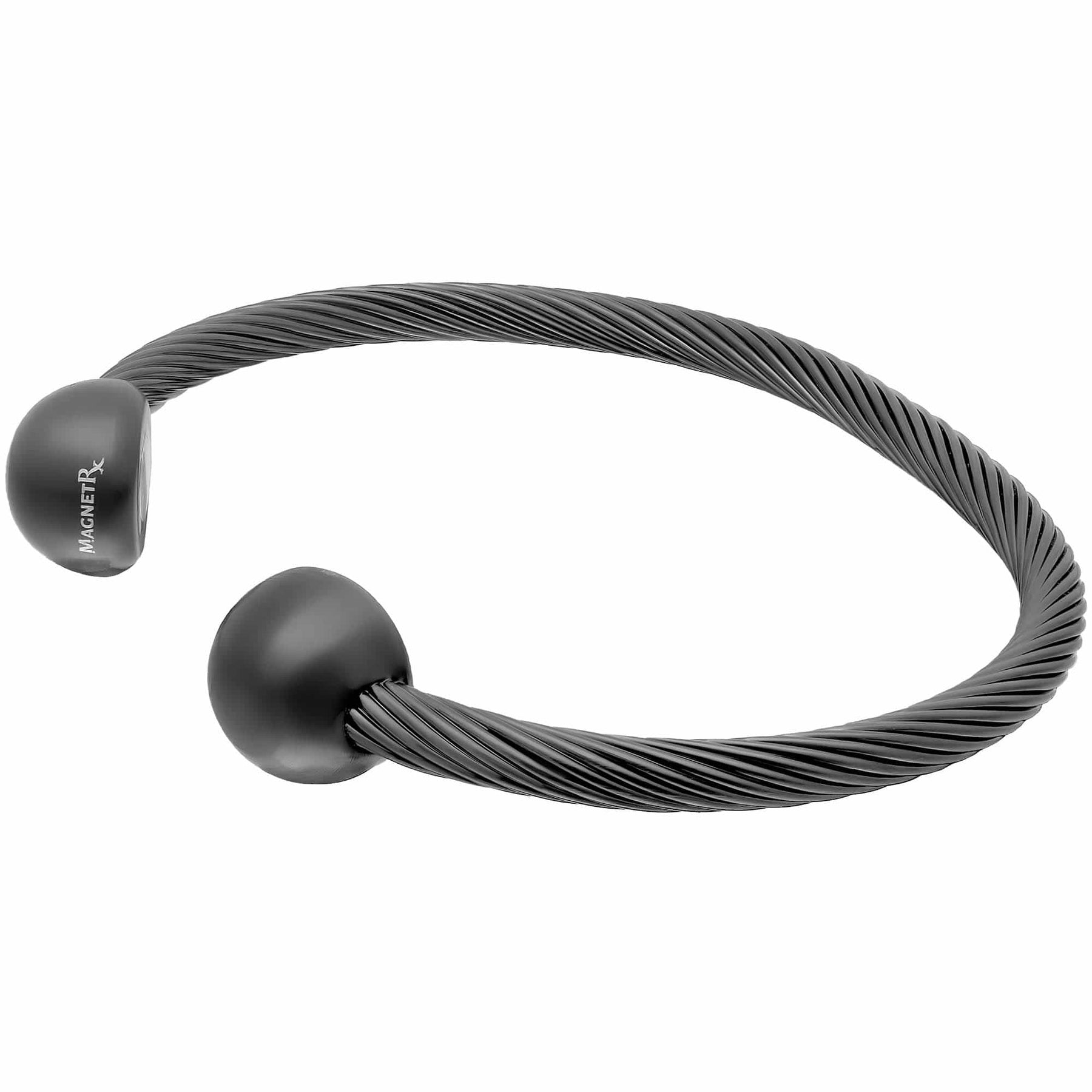 Twisted Cable Magnetic Bracelet Cuff (Gunmetal)