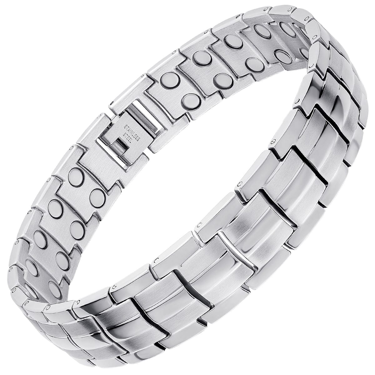 Ultra Strength Magnetic Therapy Bracelet Silver Classic