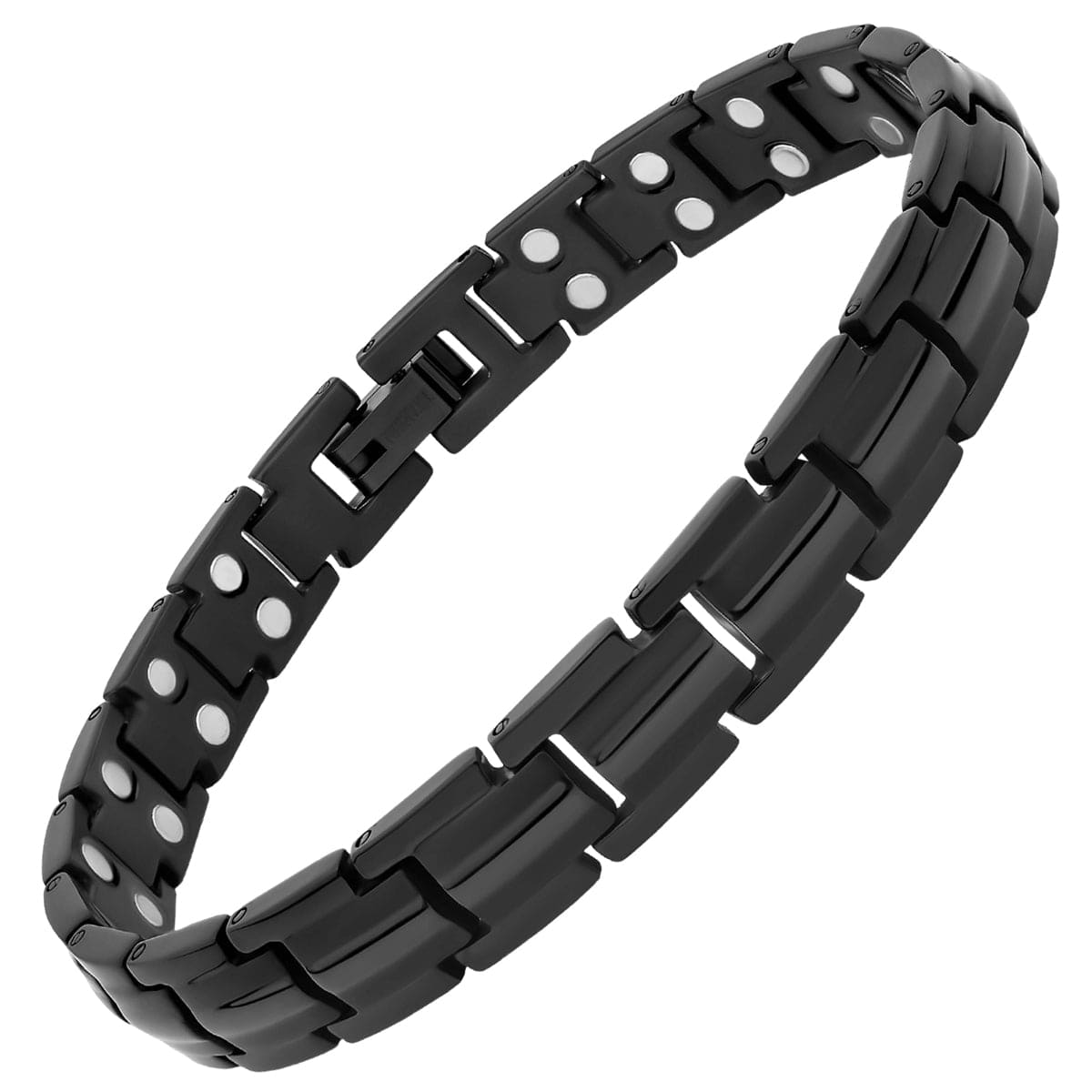 Women's Ultra Strength Magnetic Therapy Bracelet Black Titanium