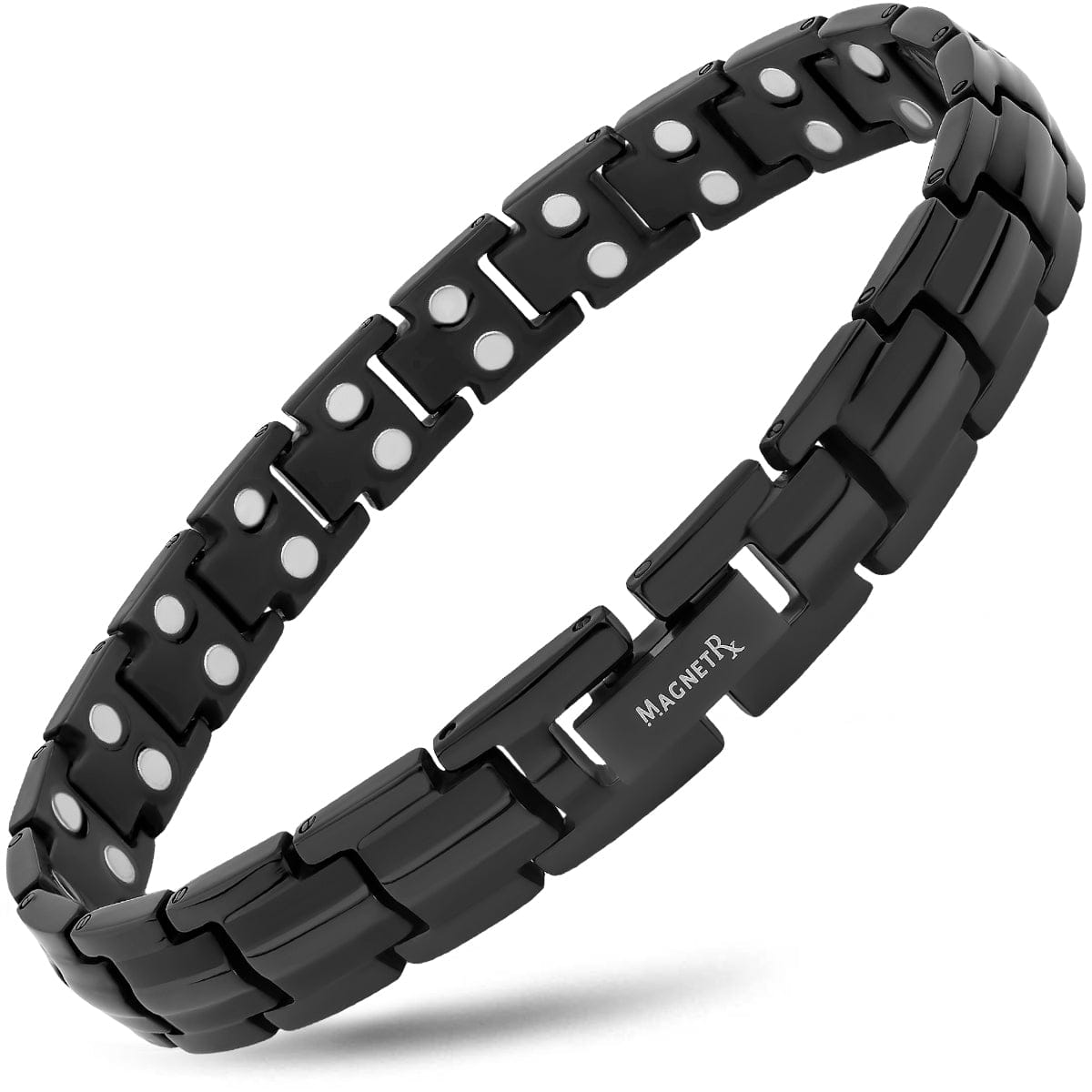 Women's Ultra Strength Magnetic Therapy Bracelet Black Titanium