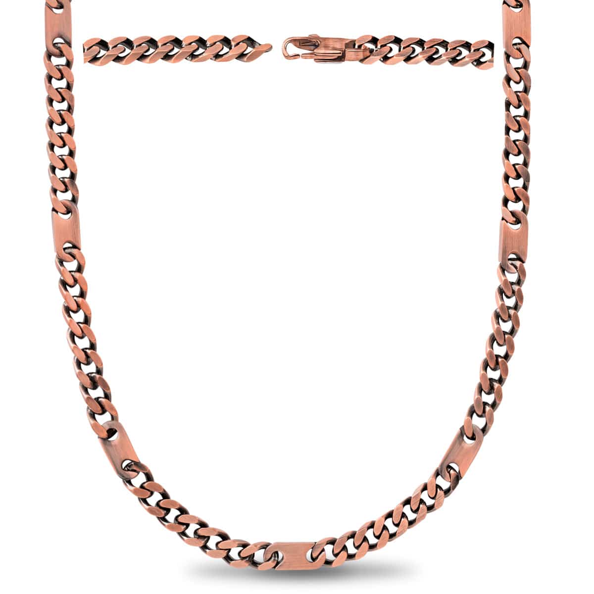 Magnetic Necklace Copper Magnetic Therapy Necklace Curb Chain MagnetRX