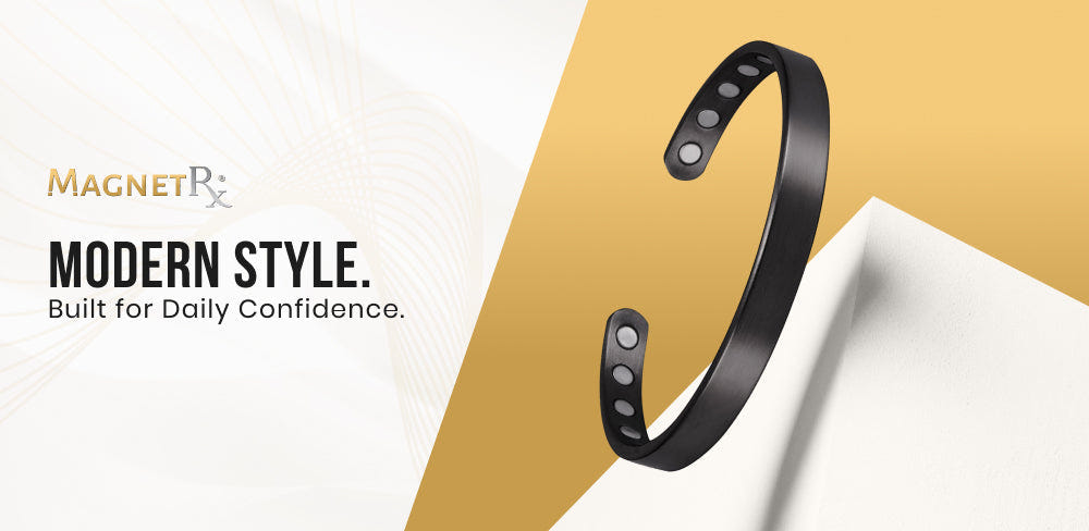 How a Brushed Black Magnetic Cuff Elevates a Man’s Look