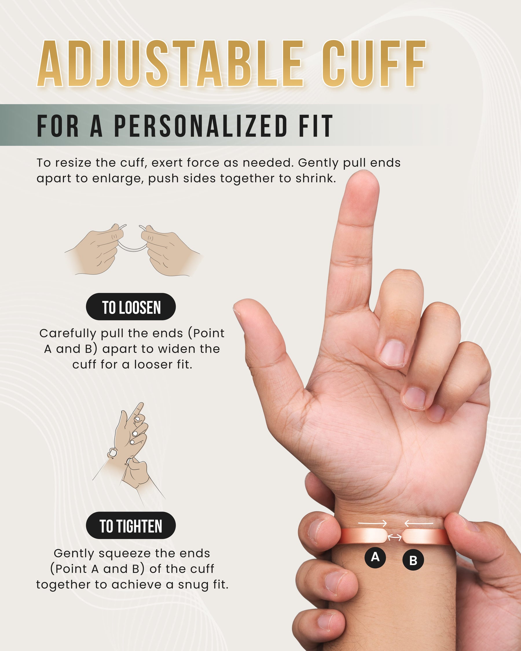 Magnetic Therapy Copper Cuff Bracelet