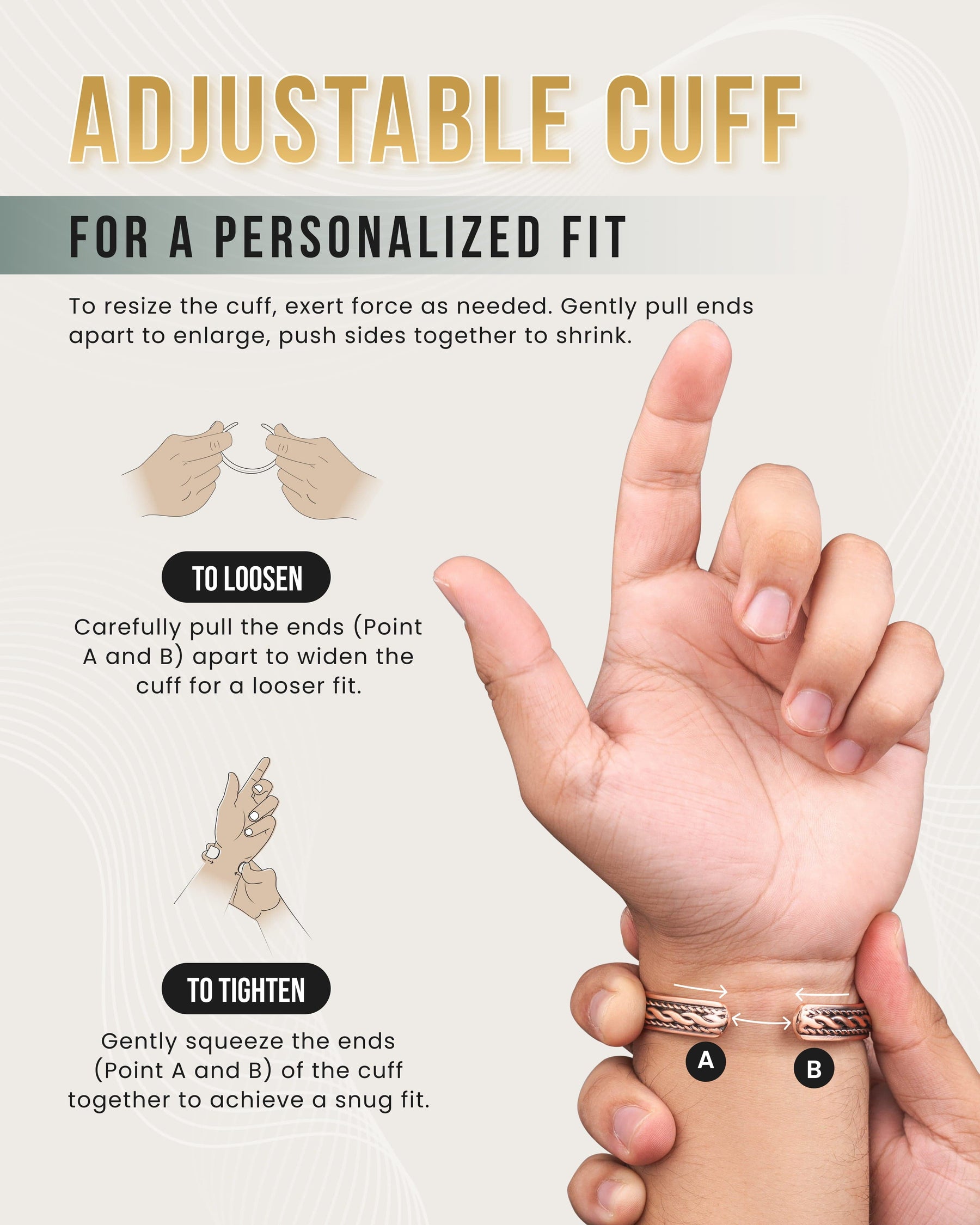 Women’s Inlay Copper Wire Magnetic Therapy Bracelet Bangle