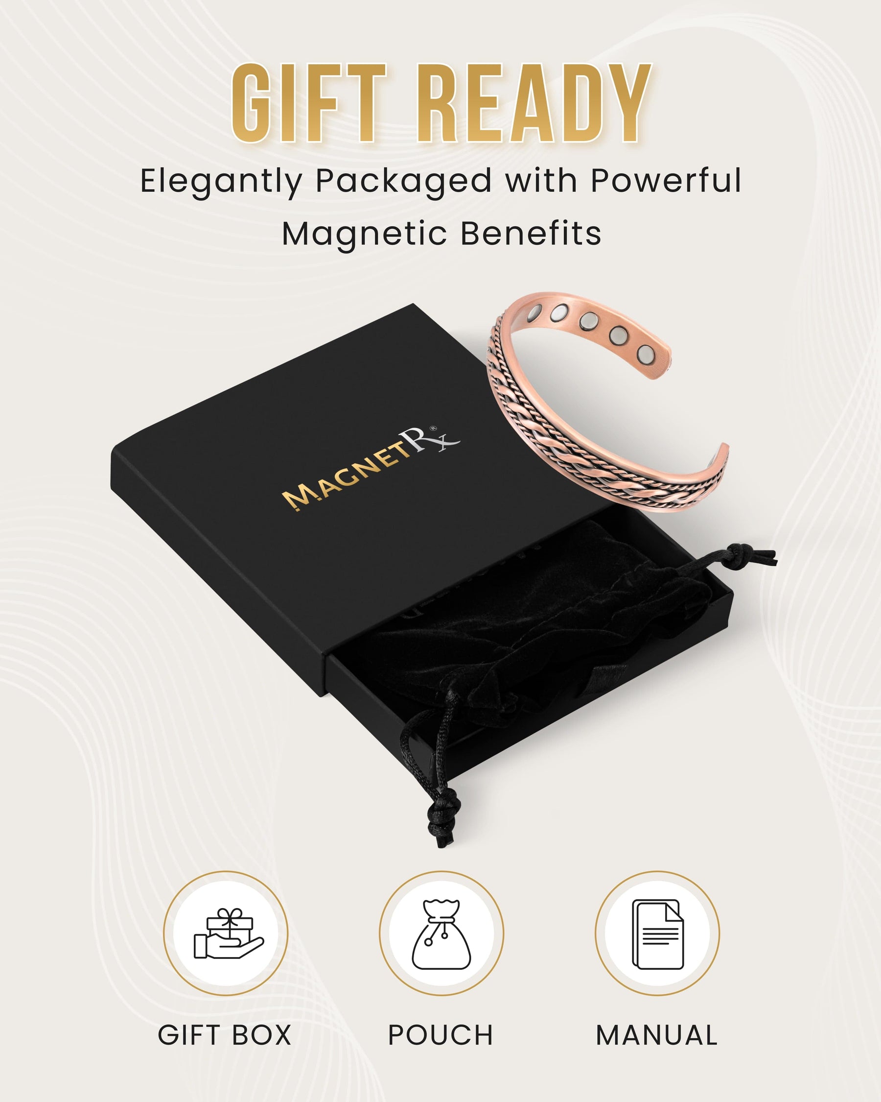 Women’s Inlay Copper Wire Magnetic Therapy Bracelet Bangle