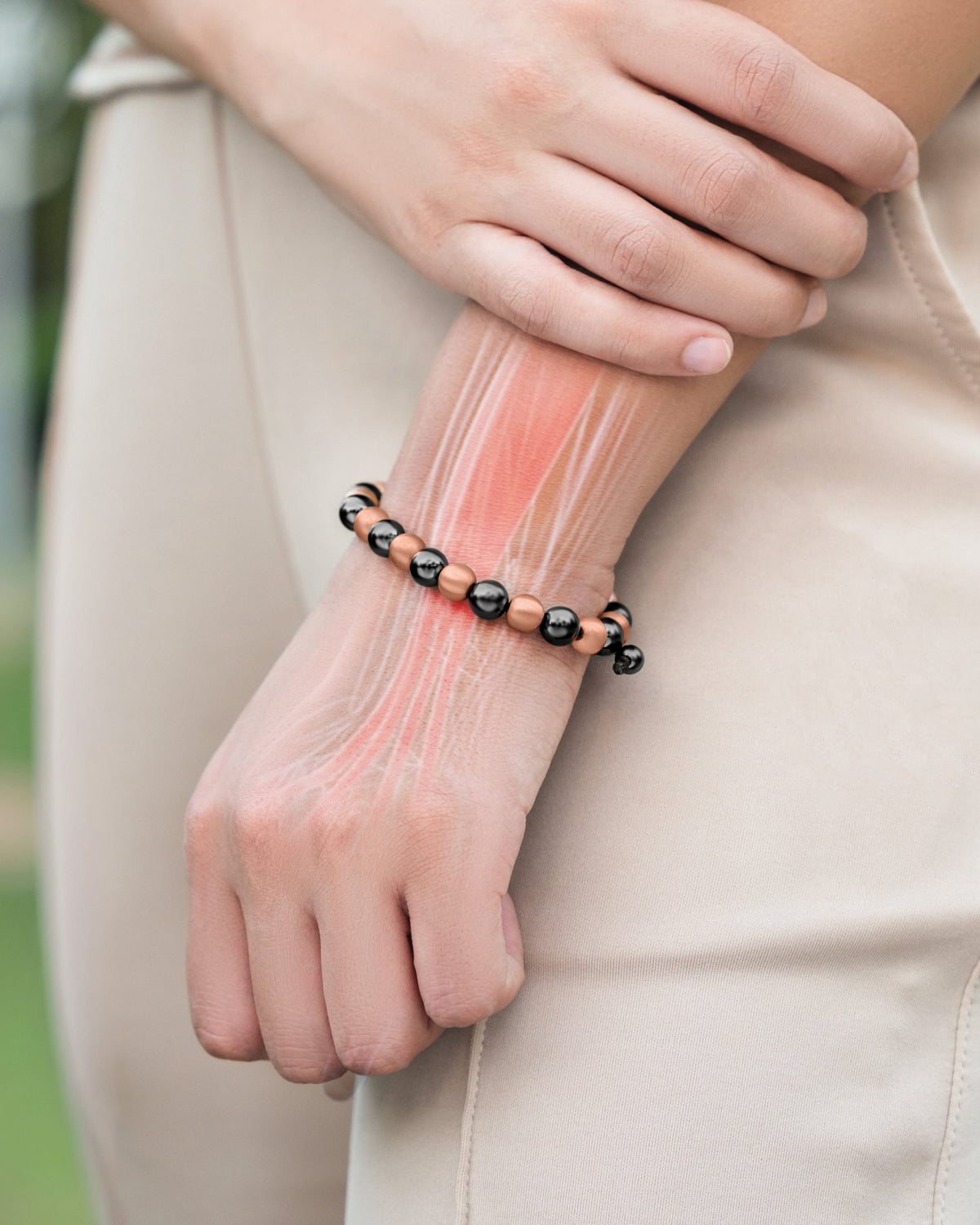 MAX Strength Magnetic Hematite & Copper Bracelet (Single Row)