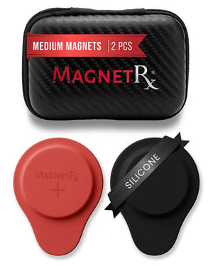Biomagnetic Therapy Magnet Set — Neodymium & Silicone (2 Medium Magnets)