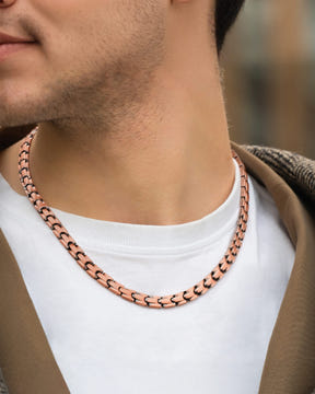Men’s Copper Power Set – EllipseMAX Magnetic Bracelet + Necklace