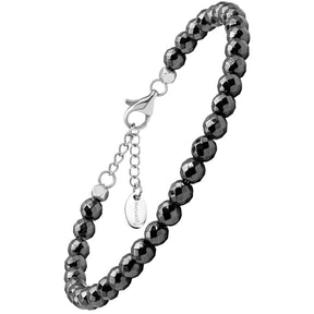 Hematite Magnetic Anklet - 6mm Faceted Beads