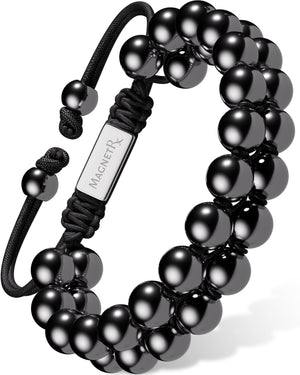 High Power Magnetic Hematite Bracelet Double Row