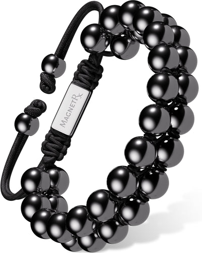 High Power Magnetic Hematite Bracelet Double Row