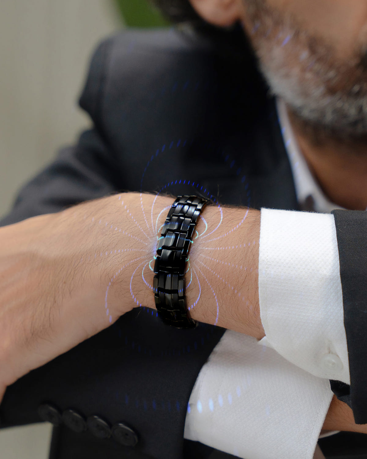 His & Hers Matching Magnetic Bracelets – EllipseMAX Titanium (Black)