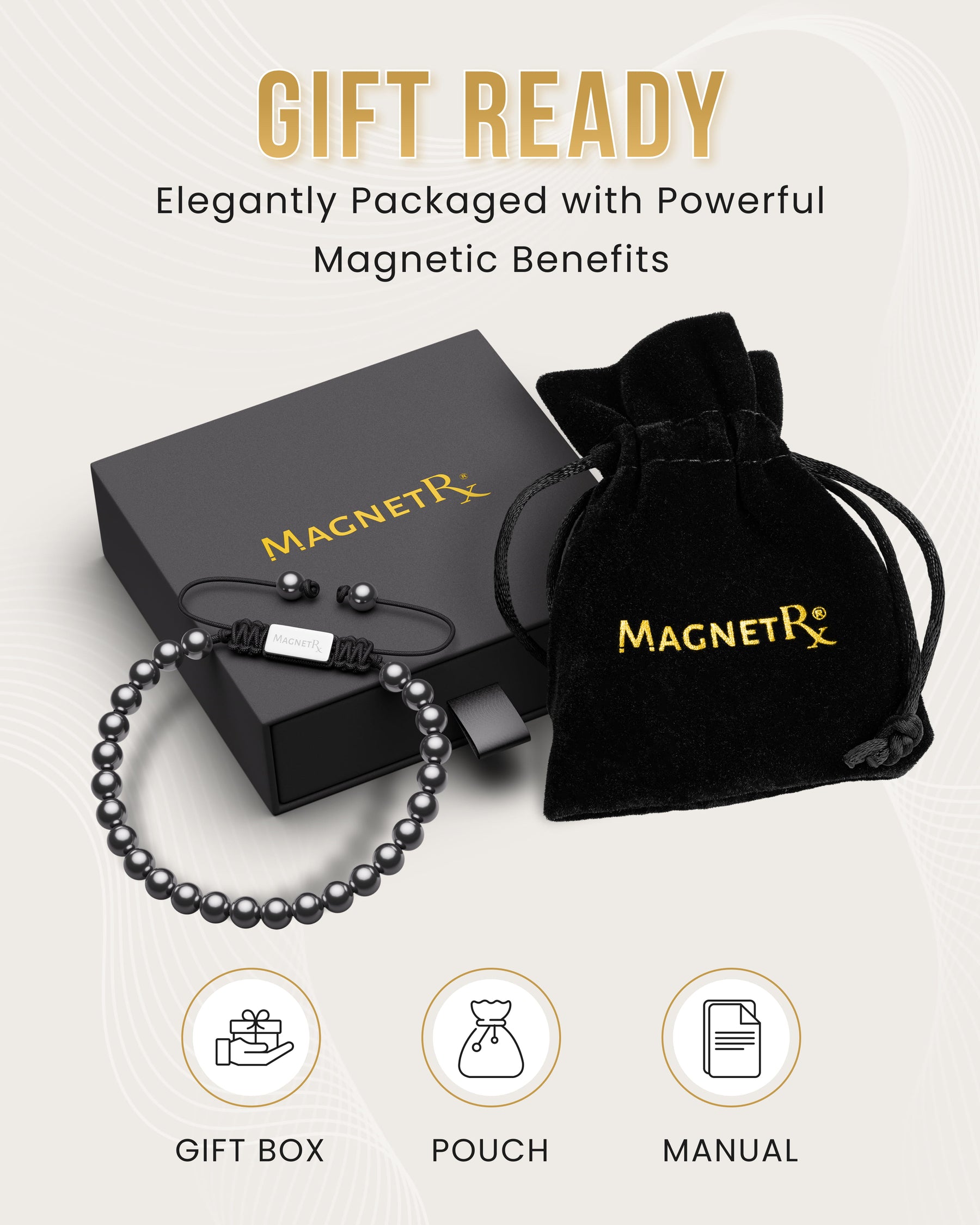 High Power Magnetic Hematite Bracelet Classic 6mm Bead