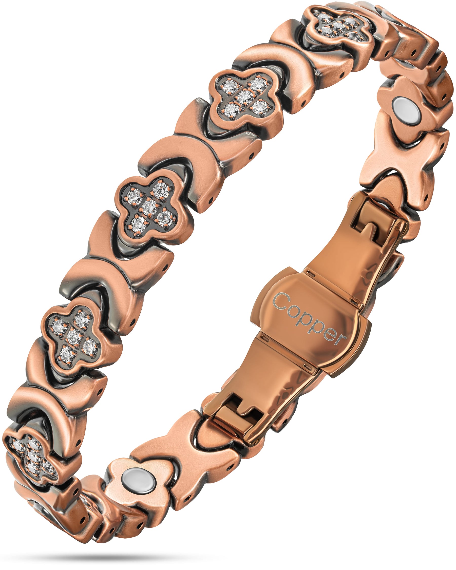 Copper Clover Magnetic Bracelet for Women
