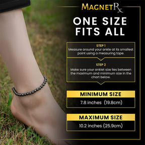 Hematite Magnetic Anklet (6mm Round Beads)