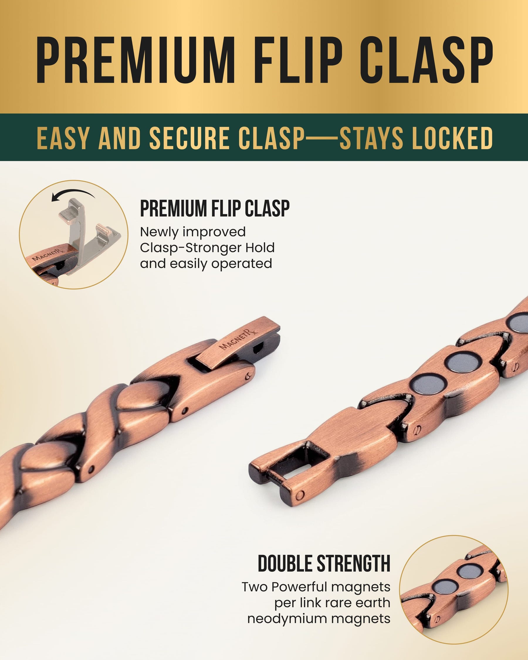 Ultra Strength Copper Magnetic Therapy Anklet for Women