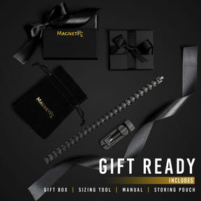 Ultra Strength Titanium Magnetic Therapy Anklet for Men (Black)