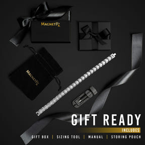 Ultra Strength Titanium Magnetic Therapy Anklet for Men (Silver)