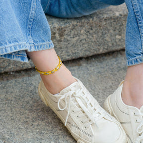 Ultra Strength Titanium Magnetic Therapy Anklet for Women (Gold & Silver)