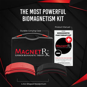Biomagnetic Therapy Arc Magnets — Neodymium & Silicone (4 Curved Magnets)