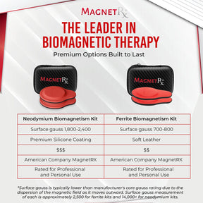 Biomagnetic Therapy Magnet Set — Neodymium & Silicone (2 Medium Magnets)
